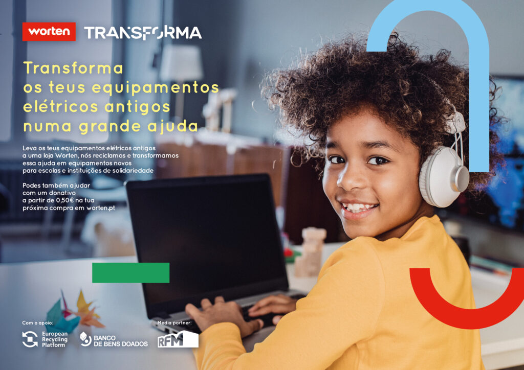 WORTEN TRANSFORMA CONTINUA A RECICLAR E A DOAR EQUIPAMENTOS NOVOS A INSTITUIÇÕES