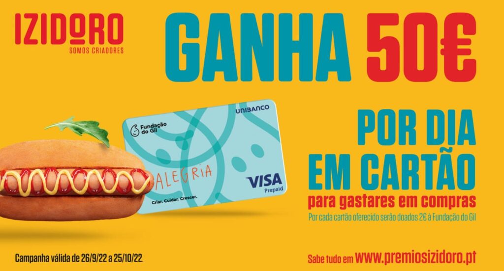 Izidoro oferece 1.500 euros em compras aos consumidores