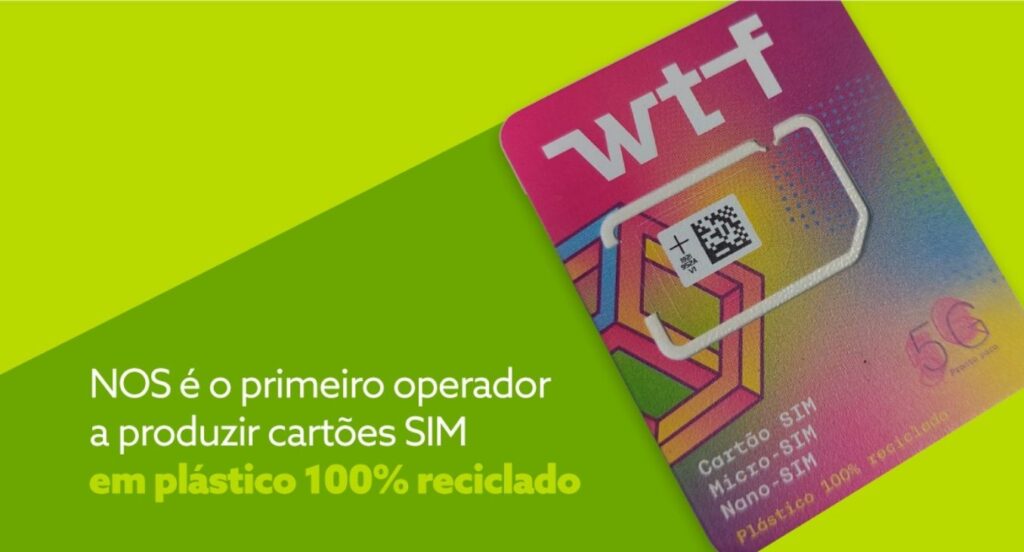NOS lança os primeiros cartões SIM em plástico 100% reciclado